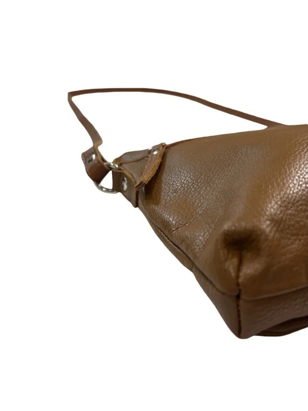 Wise Owl Brown Leather Small Soft Pebbled Crossbody Bag